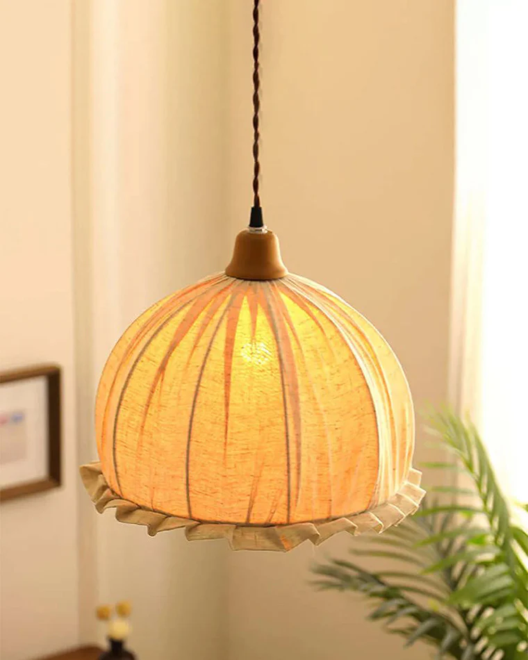 WOMO Dome Linen Pendant Light-WM2939 - Image 9