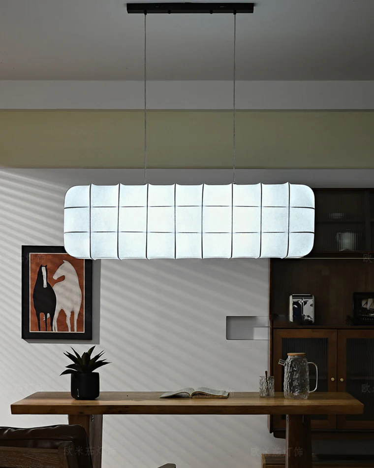 WOMO Rectangular Fabric Chandelier-WM2957 - Image 6