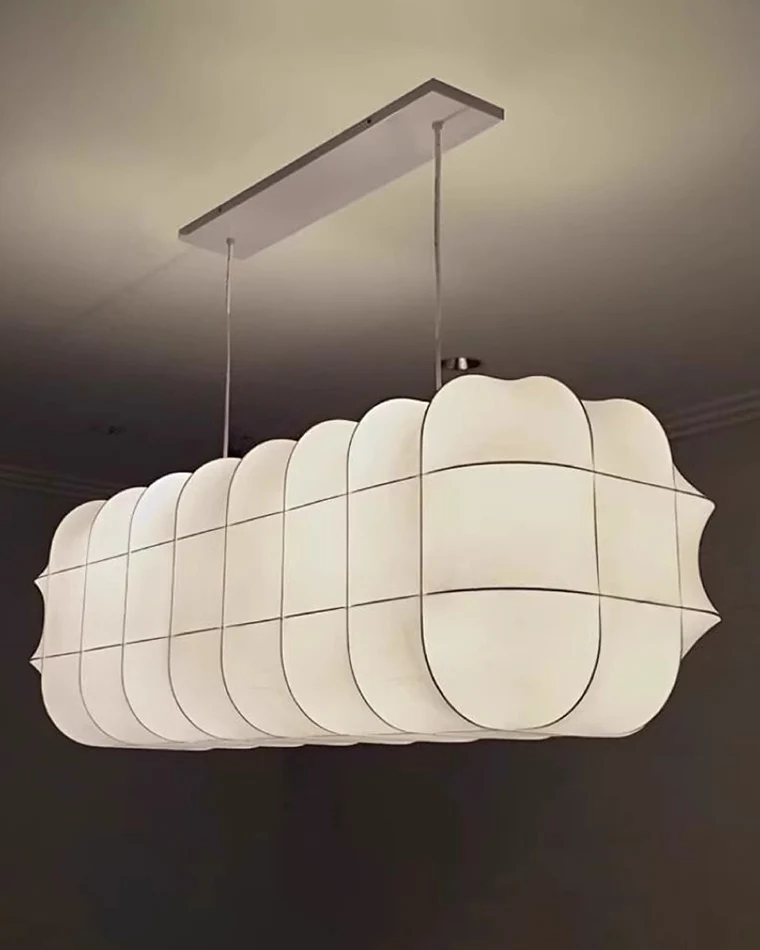 WOMO Rectangular Fabric Chandelier-WM2957 - Image 8