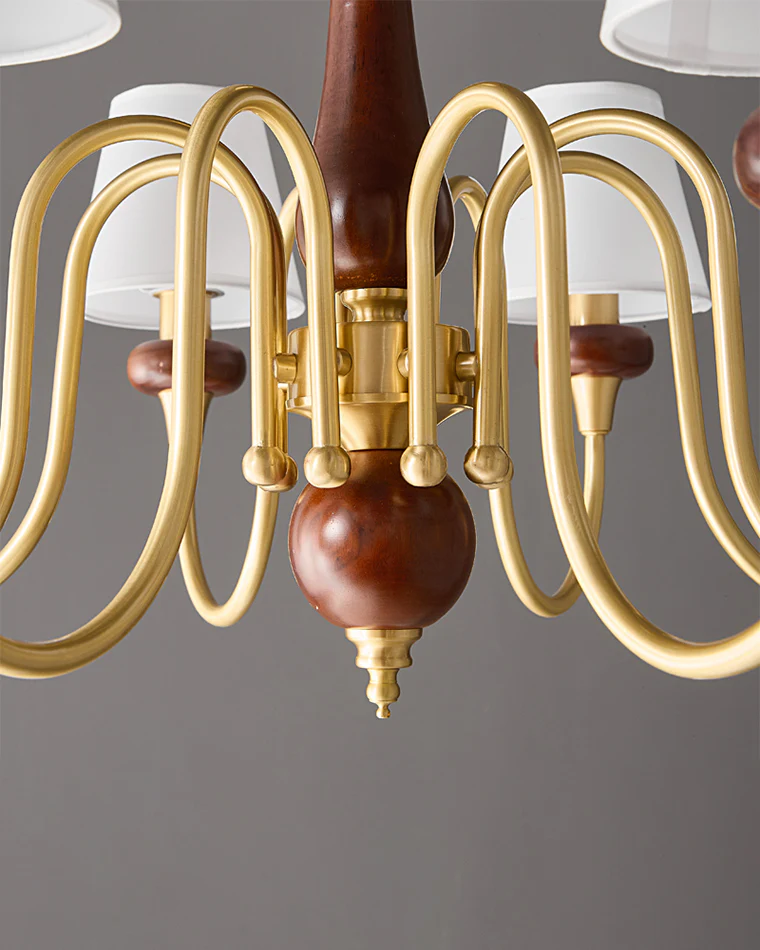 WOMO Fabric Shaded Chandelier-WM2954 - Image 12