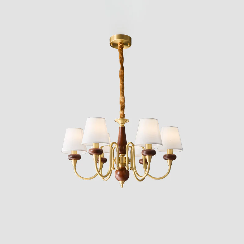 WOMO Fabric Shaded Chandelier-WM2954 - Image 13