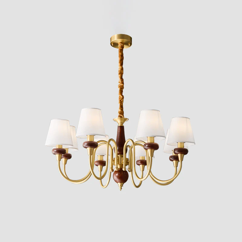 WOMO Fabric Shaded Chandelier-WM2954 - Image 15