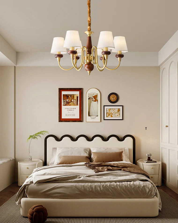WOMO Fabric Shaded Chandelier-WM2954 - Image 3