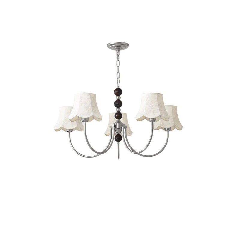 WOMO Fabric Shaded Swoop Arm Chandelier-WM2369 - Image 10