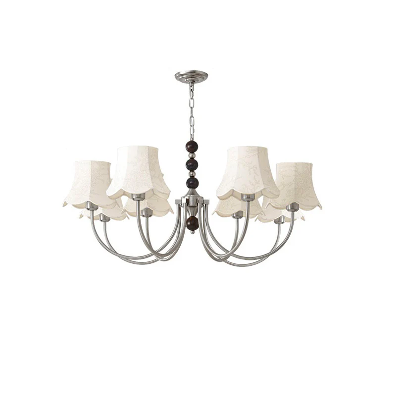 WOMO Fabric Shaded Swoop Arm Chandelier-WM2369 - Image 14
