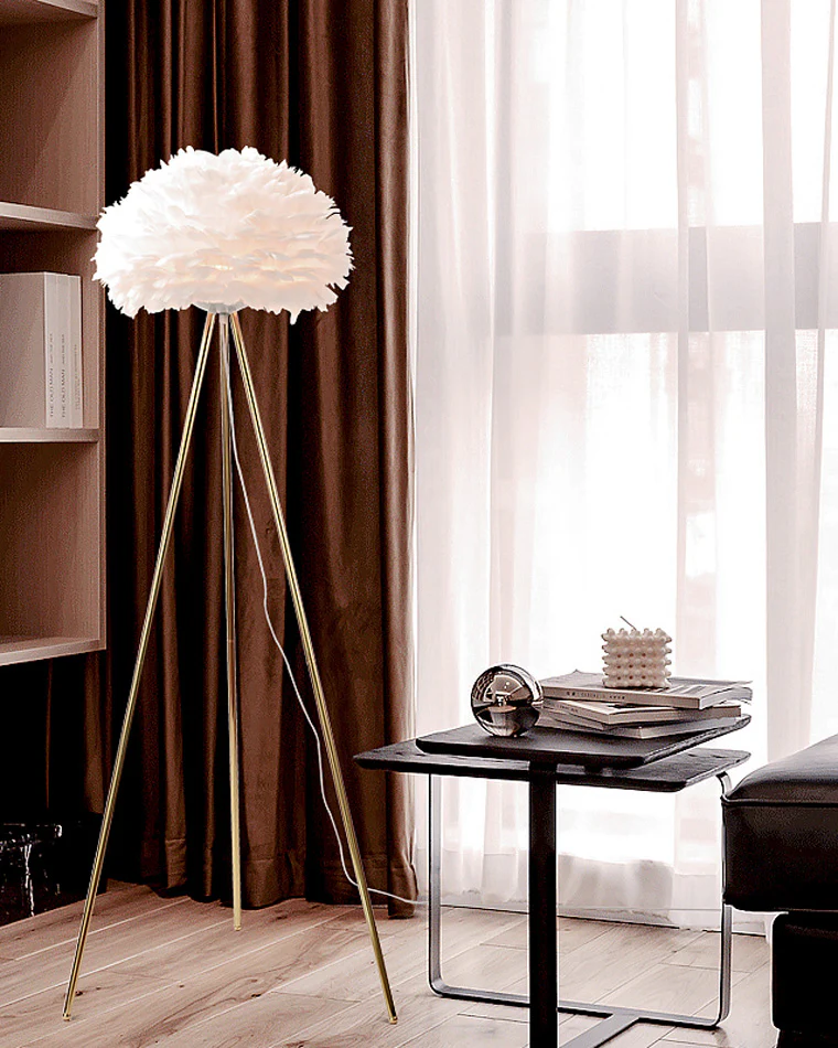 WOMO Feather Tripod Floor Lamp-WM7053 - Image 2