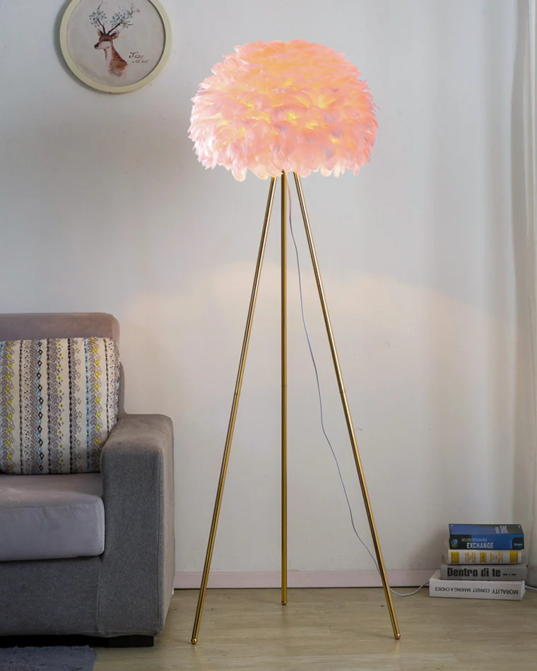 WOMO Feather Tripod Floor Lamp-WM7053 - Image 4