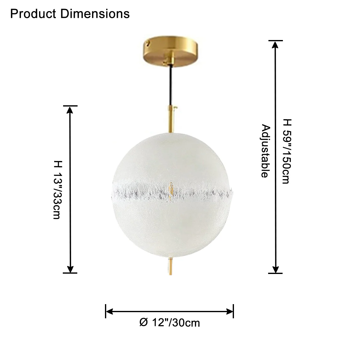 WOMO Fiberglass Globe Pendant Light-WM2577 - Image 14