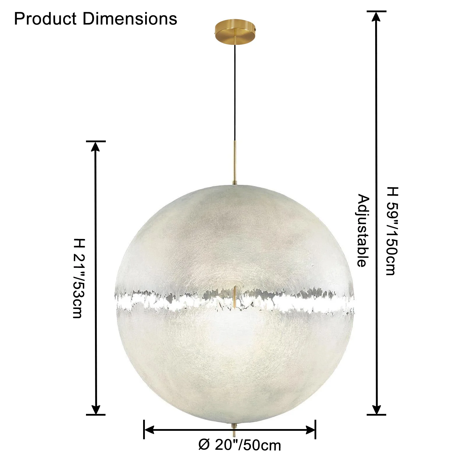 WOMO Fiberglass Globe Pendant Light-WM2577 - Image 18