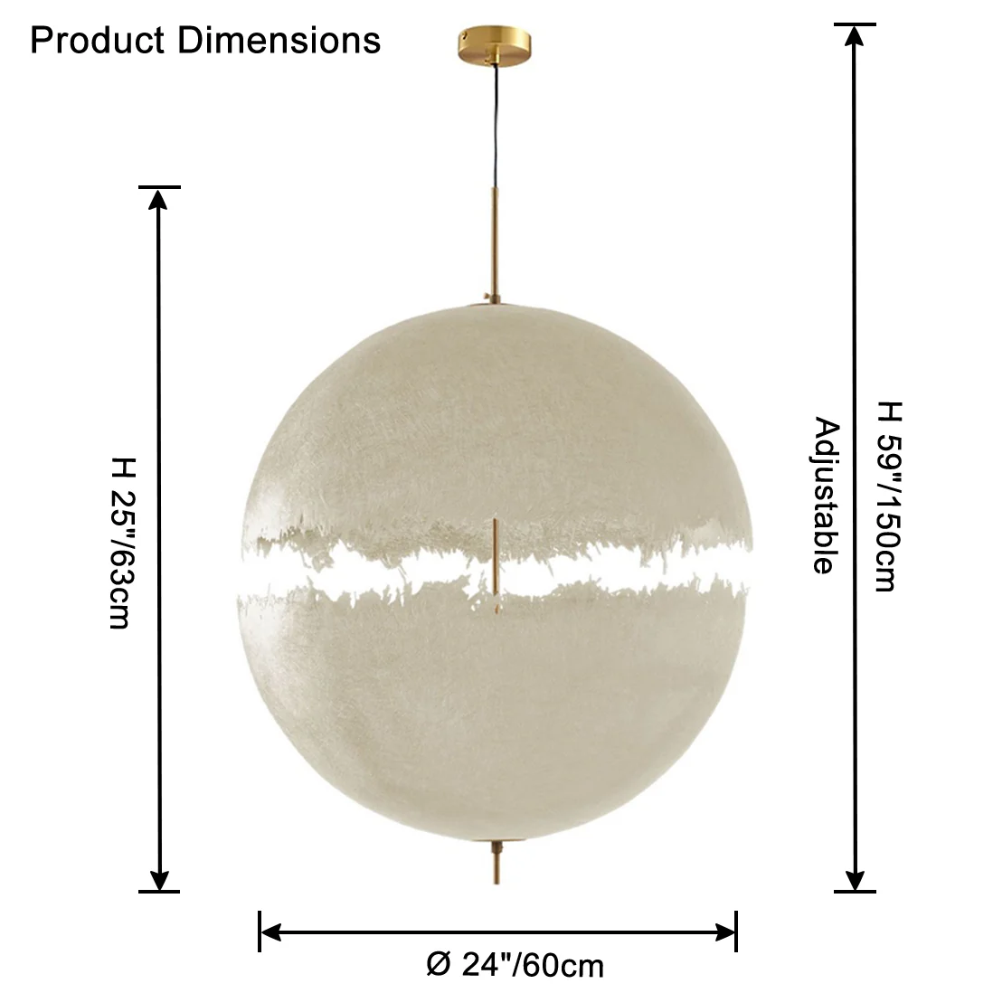 WOMO Fiberglass Globe Pendant Light-WM2577 - Image 20