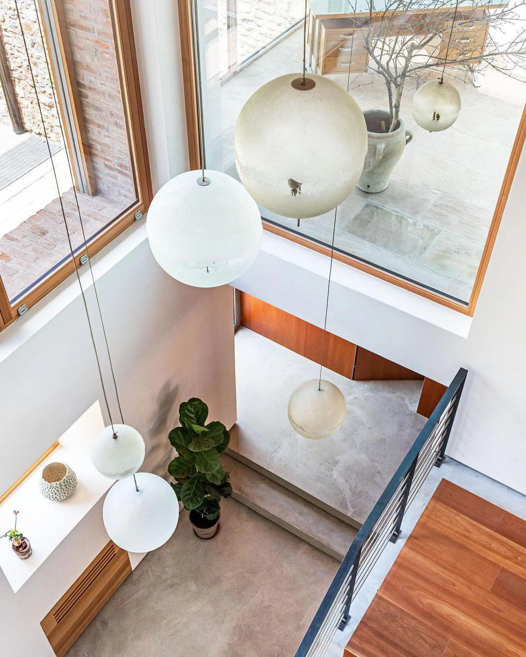 WOMO Fiberglass Globe Pendant Light-WM2577 - Image 9
