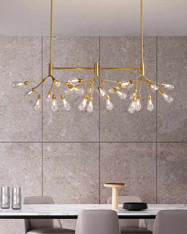WOMO Firefly Gold Branch Linear Chandelier-WM2553 - Image 5