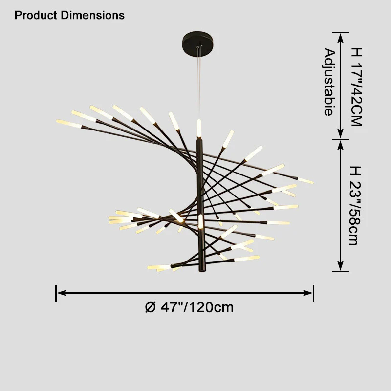 WOMO Fireworks Spiral Chandelier-WM2408 - Image 48
