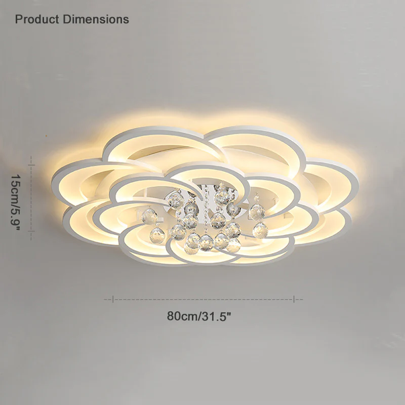 WOMO Big Flower Crystal Ceiling Light-WM1078 - Image 10