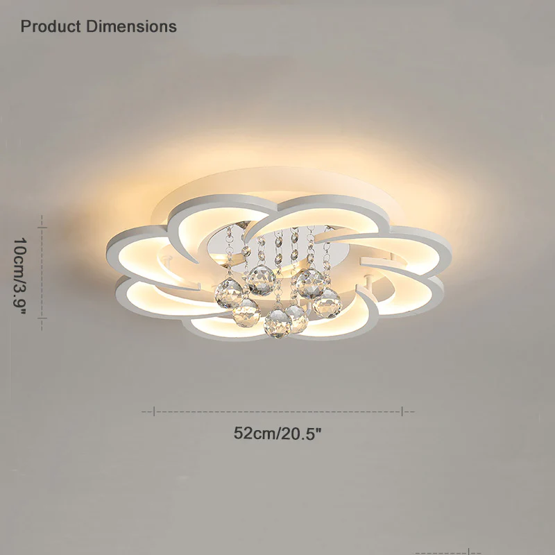 WOMO Big Flower Crystal Ceiling Light-WM1078 - Image 8