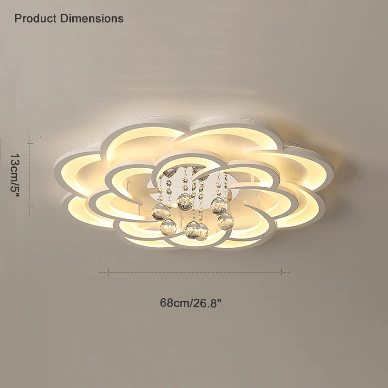 WOMO Big Flower Crystal Ceiling Light-WM1078 - Image 9