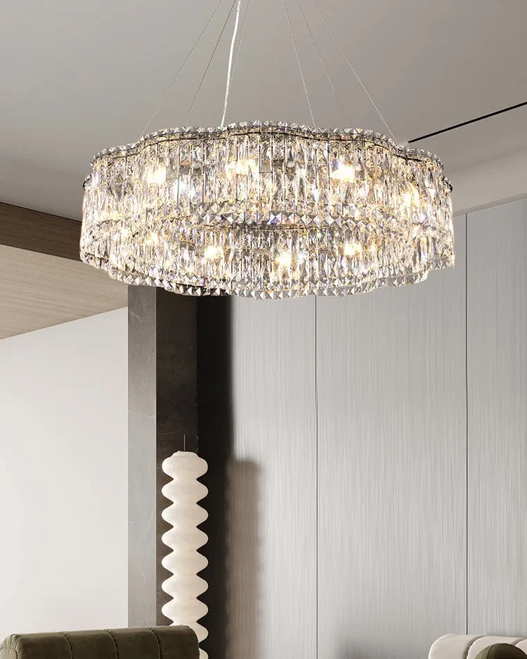 WOMO Flower Chrome Crystal Chandelier-WM2405 - Image 5