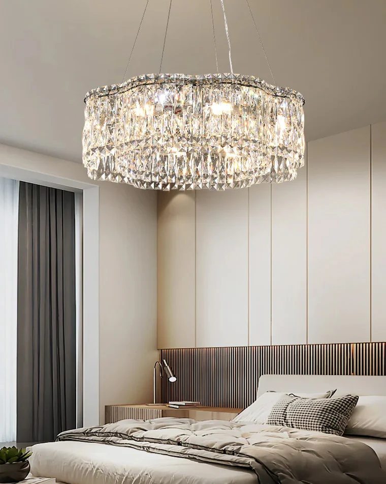 WOMO Flower Chrome Crystal Chandelier-WM2405 - Image 6
