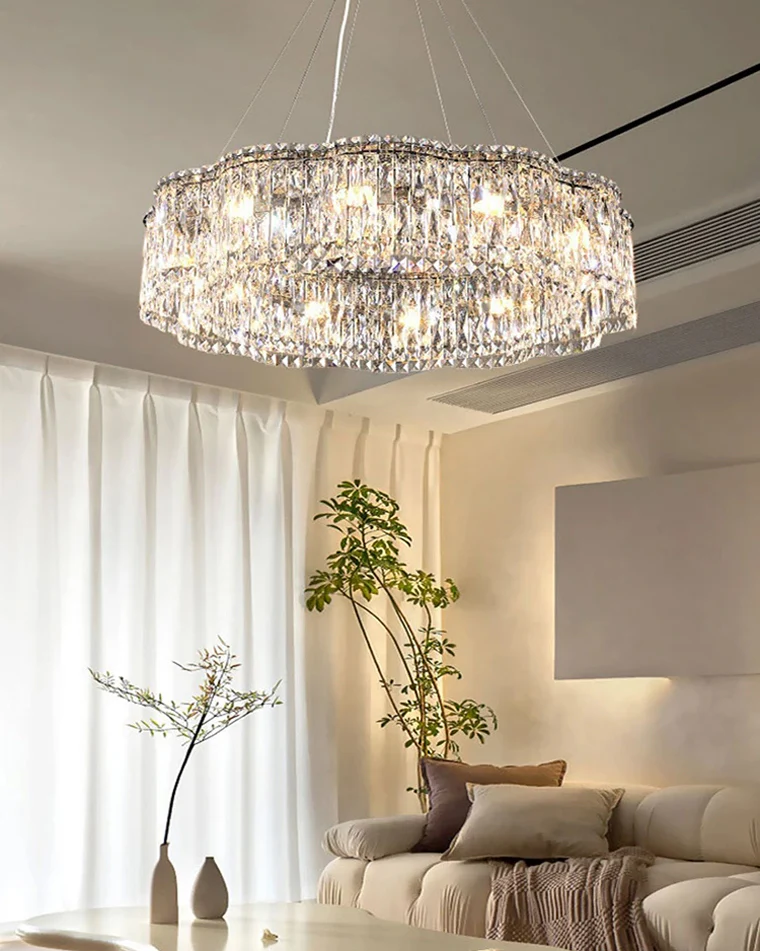 WOMO Flower Chrome Crystal Chandelier-WM2405 - Image 7