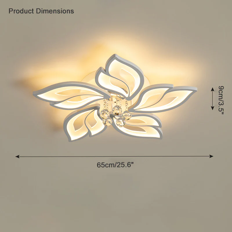 WOMO Big Flower Crystal Flush Mount Ceiling Light-WM1107 - Image 15