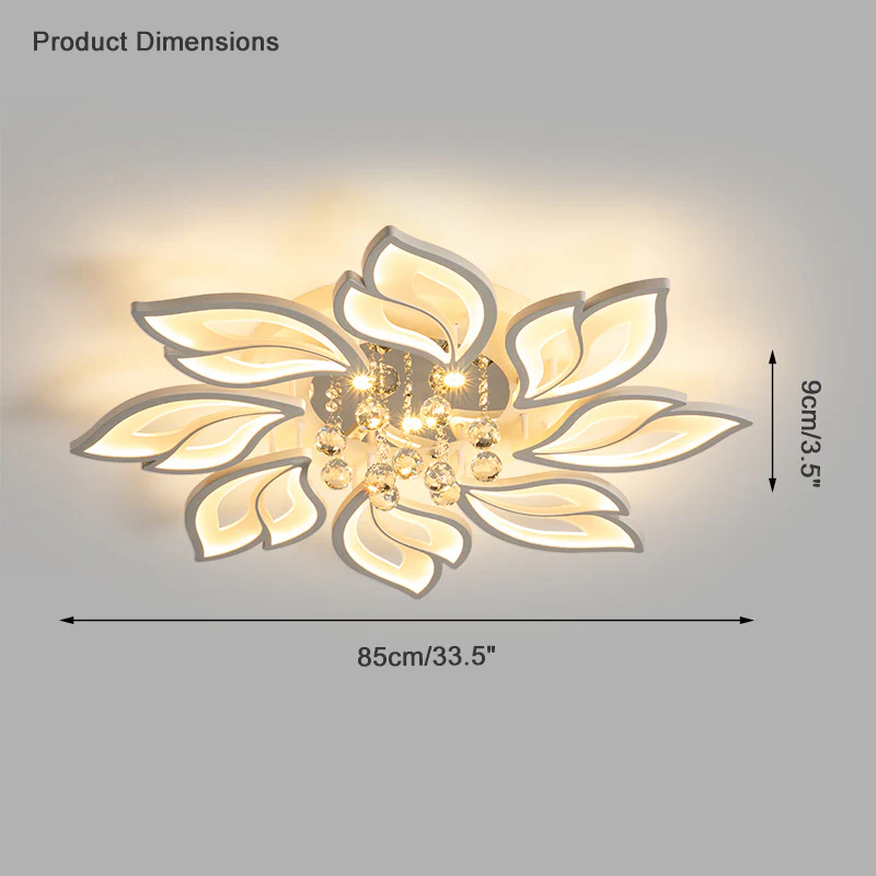 WOMO Big Flower Crystal Flush Mount Ceiling Light-WM1107 - Image 17