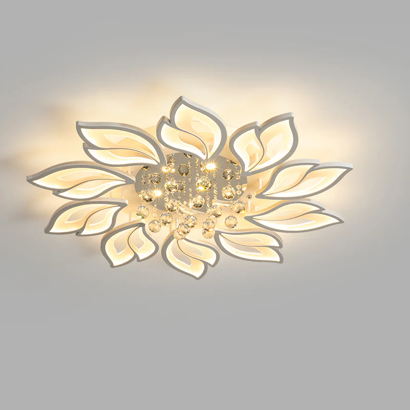 WOMO Big Flower Crystal Flush Mount Ceiling Light-WM1107 - Image 18