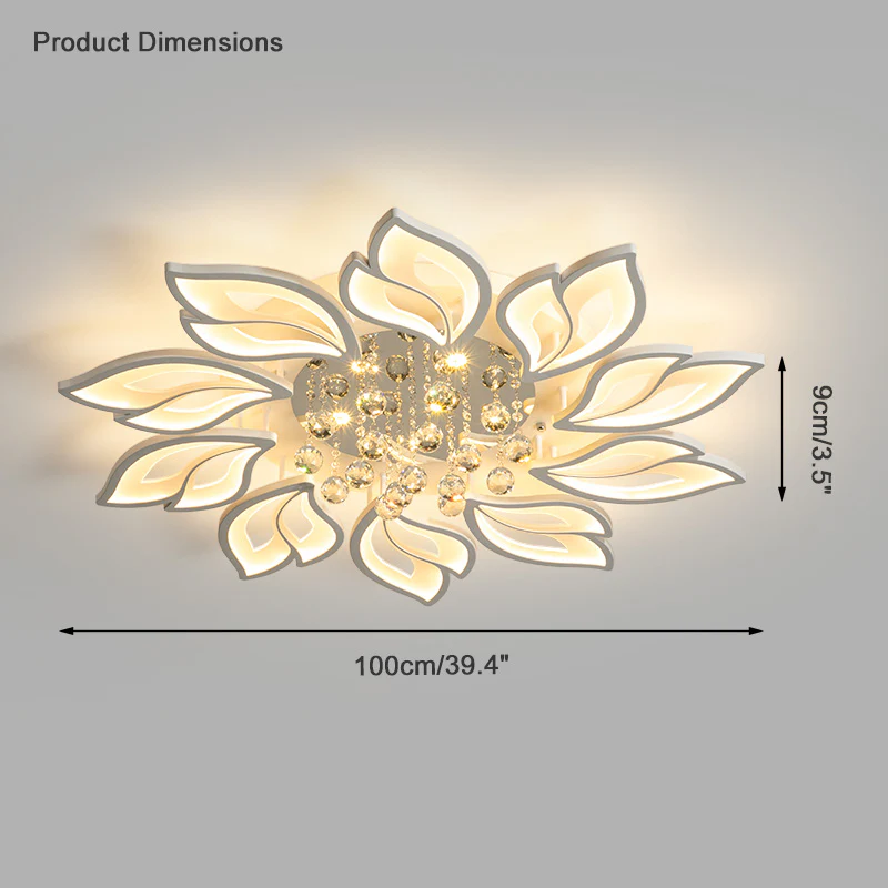 WOMO Big Flower Crystal Flush Mount Ceiling Light-WM1107 - Image 19