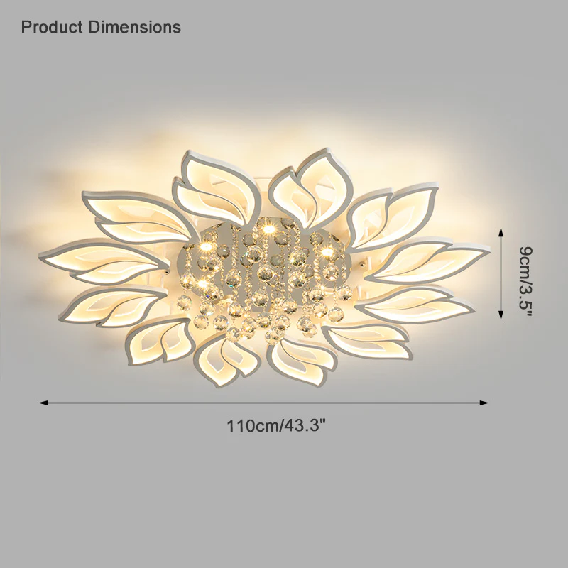 WOMO Big Flower Crystal Flush Mount Ceiling Light-WM1107 - Image 21
