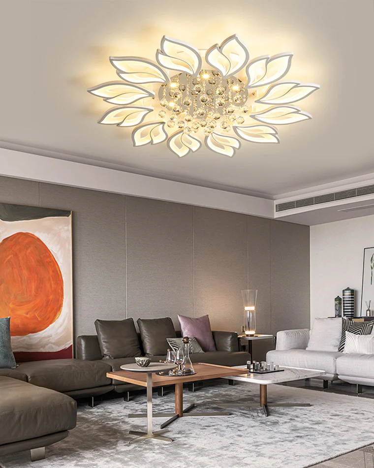 WOMO Big Flower Crystal Flush Mount Ceiling Light-WM1107 - Image 6