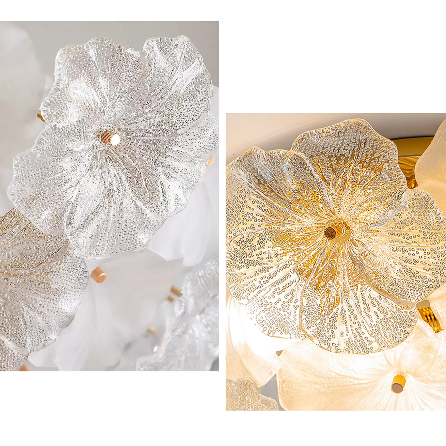 WOMO Flower Glass Ceiling Light-WM1199 - Image 9
