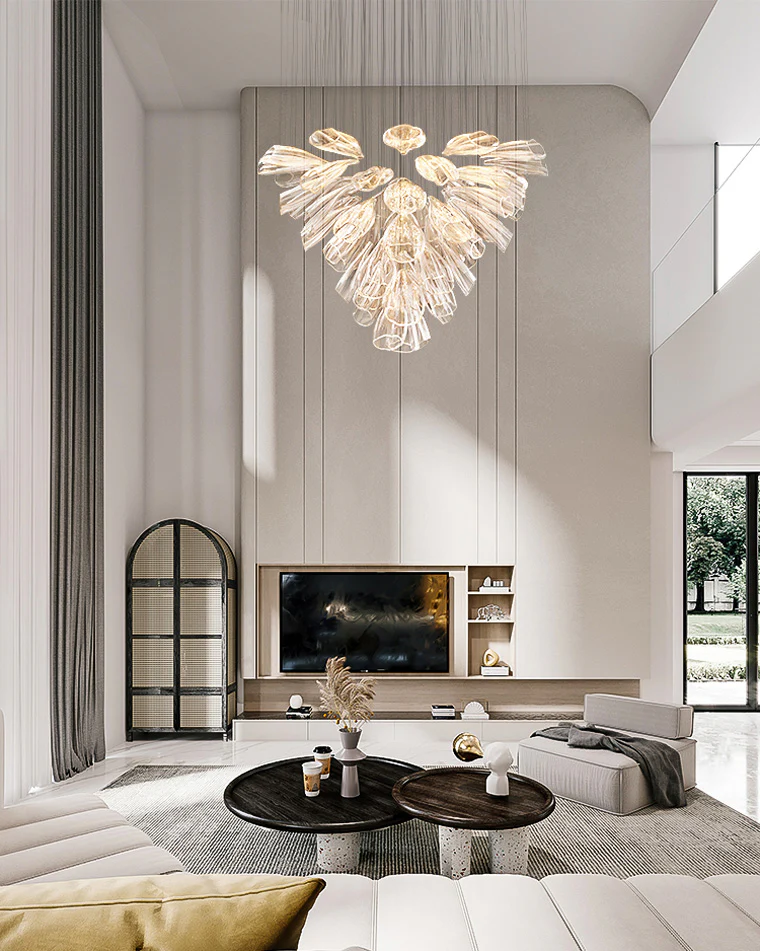 WOMO Flower Glass Foyer Chandelier-WM2341 - Image 3