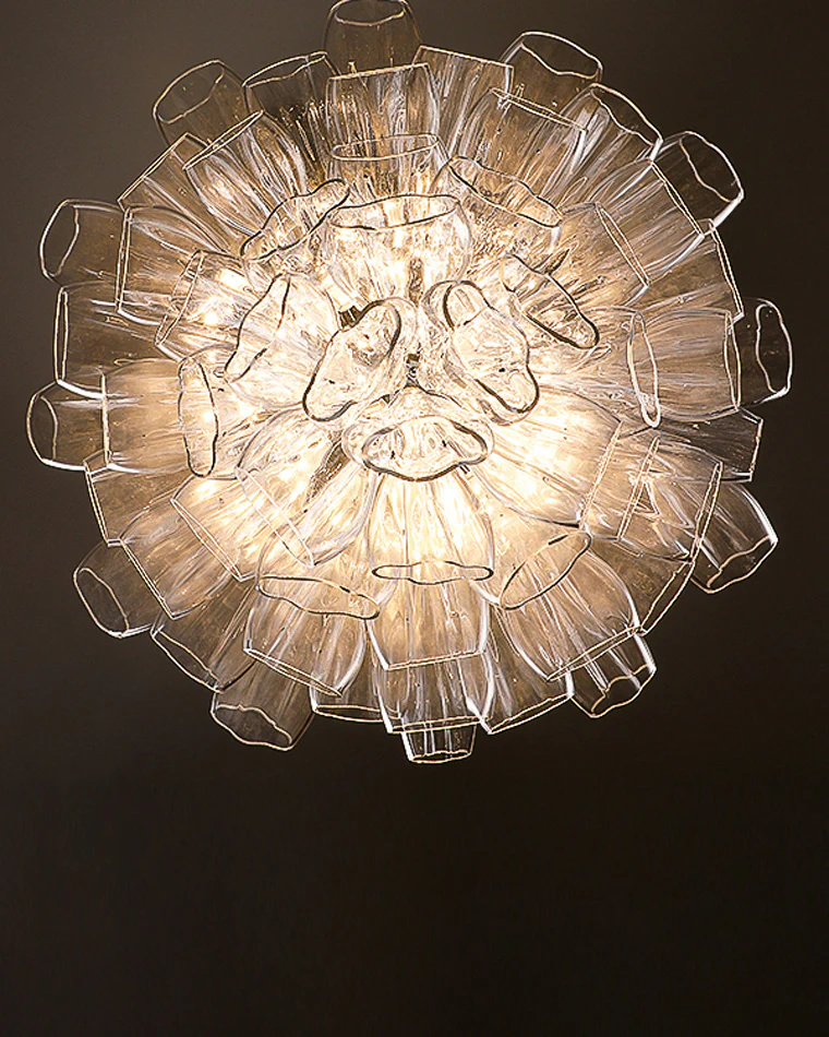 WOMO Flower Glass Foyer Chandelier-WM2341 - Image 4
