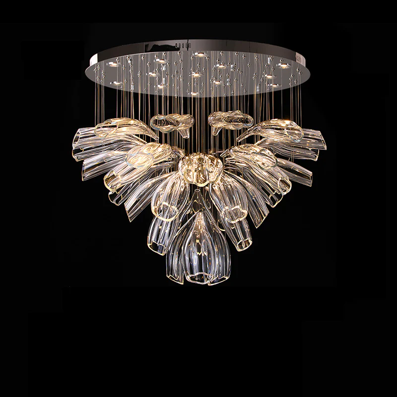 WOMO Flower Glass Foyer Chandelier-WM2341 - Image 6