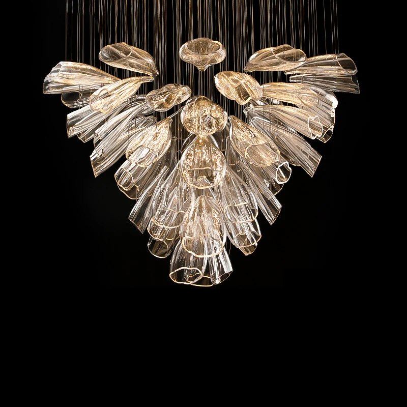 WOMO Flower Glass Foyer Chandelier-WM2341 - Image 8