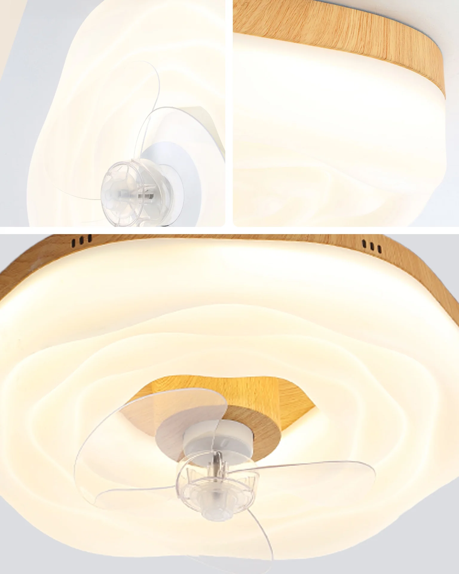 WOMO Flower Low Profile Ceiling Fan Lamp -WM5272 - Image 7