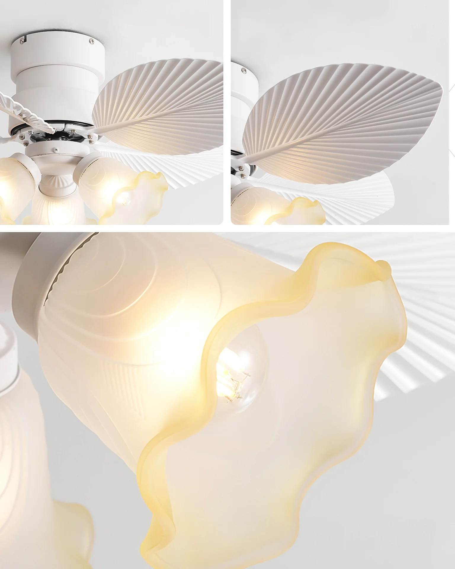 WOMO Flower Low Profile Ceiling Fan Lamp - WM5282b - Image 10