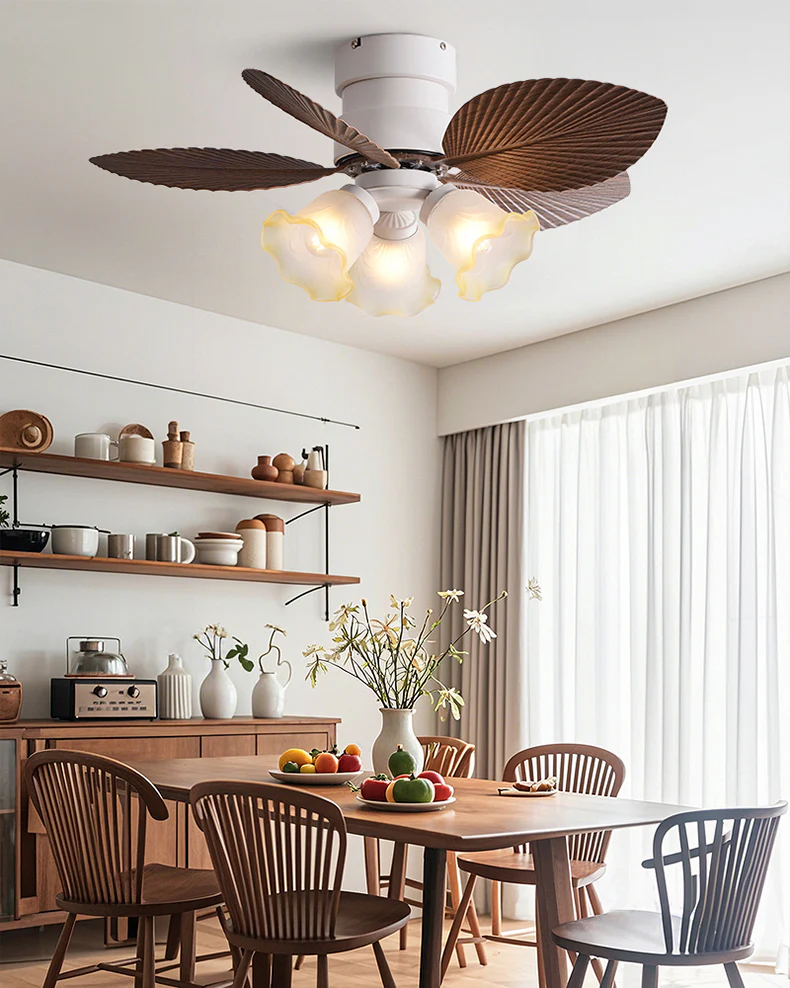 WOMO Flower Low Profile Ceiling Fan Lamp - WM5282b - Image 4
