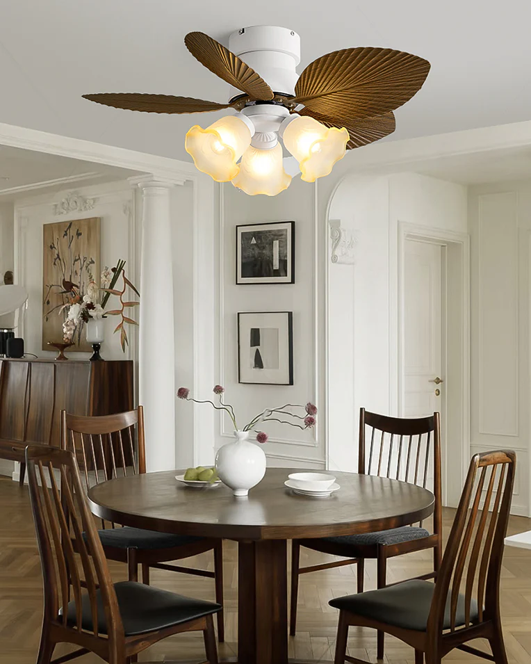 WOMO Flower Low Profile Ceiling Fan Lamp - WM5282b - Image 6