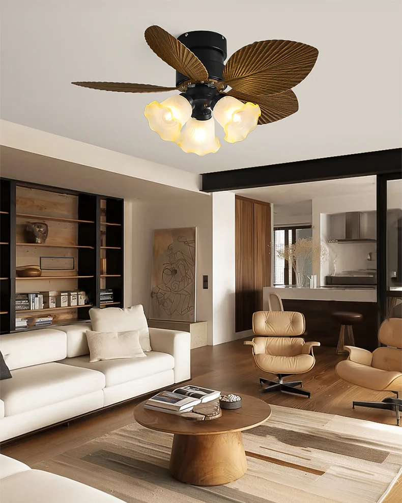 WOMO Flower Low Profile Ceiling Fan Lamp - WM5282b - Image 7