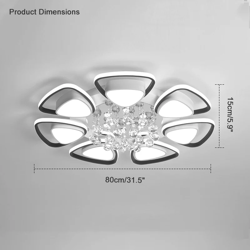 WOMO Big Flower Crystal Flush Mount Ceiling Light-WM1075 - Image 19