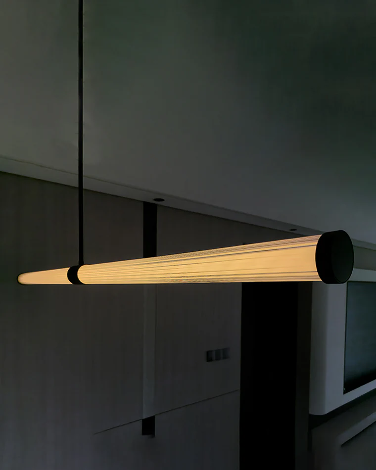 WOMO Fluted Glass Linear Chandelier-WM2776 - Image 4