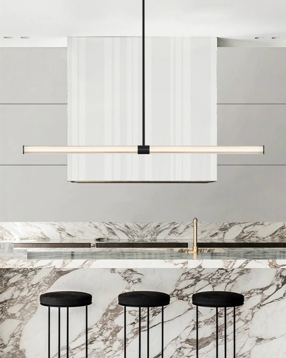 WOMO Fluted Glass Linear Chandelier-WM2776 - Image 9