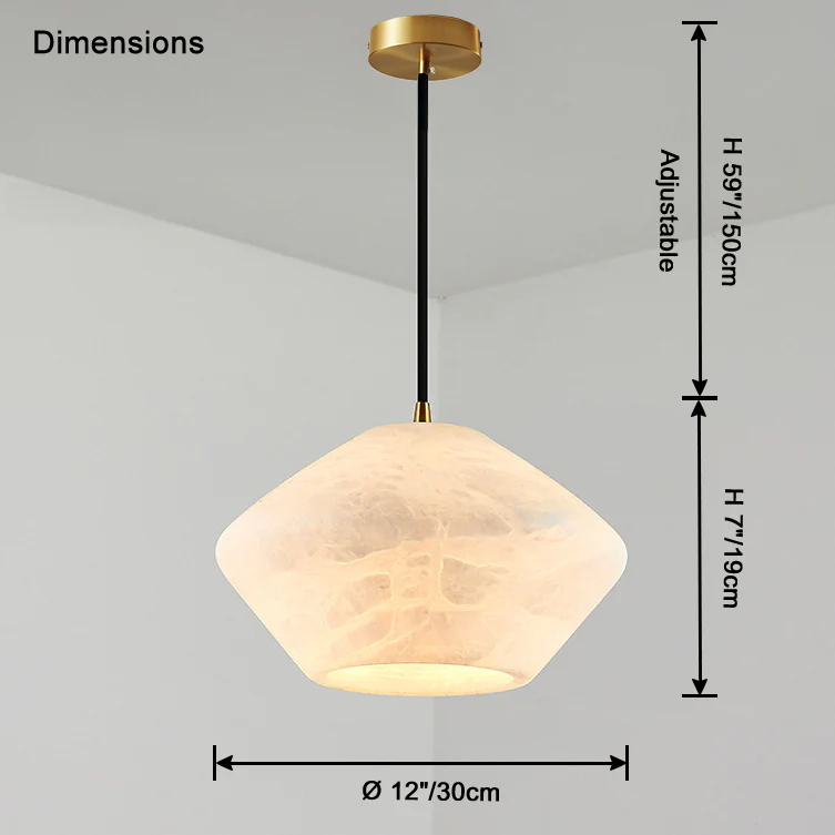 WOMO Flying Saucer Alabaster Pendant Light-WM2840 - Image 10