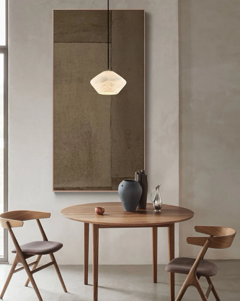WOMO Flying Saucer Alabaster Pendant Light-WM2840 - Image 3