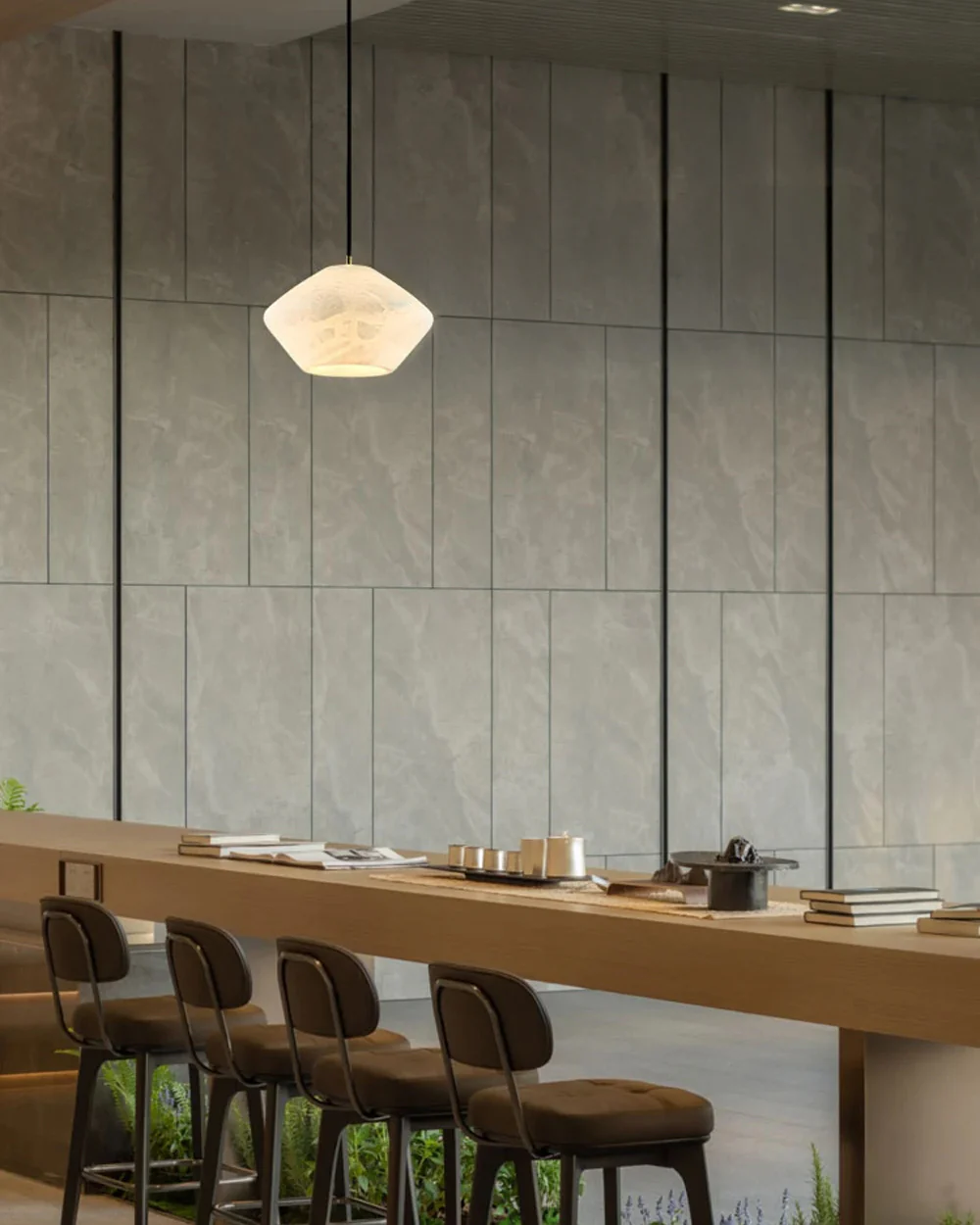 WOMO Flying Saucer Alabaster Pendant Light-WM2840 - Image 5