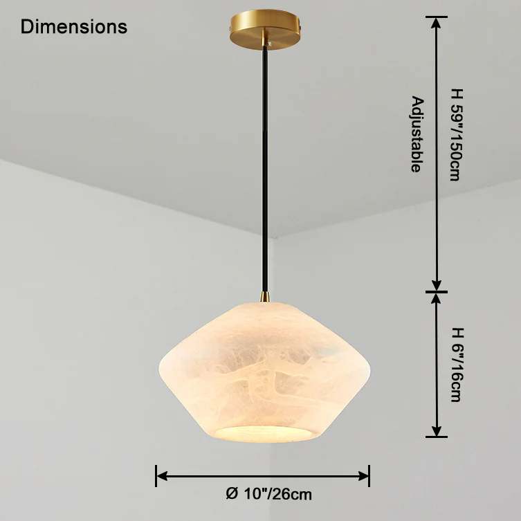 WOMO Flying Saucer Alabaster Pendant Light-WM2840 - Image 8