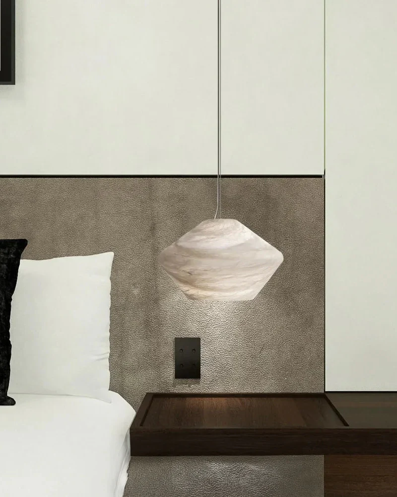 WOMO Flying Saucer Alabaster Pendant Light-WM2877 - Image 3