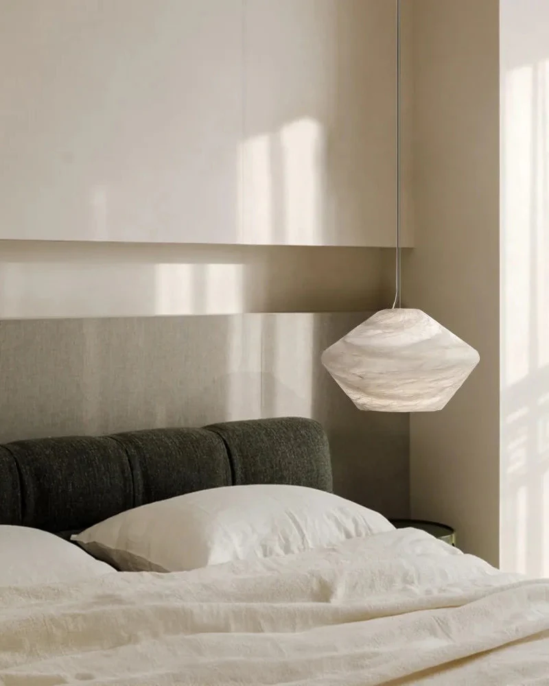 WOMO Flying Saucer Alabaster Pendant Light-WM2877 - Image 4