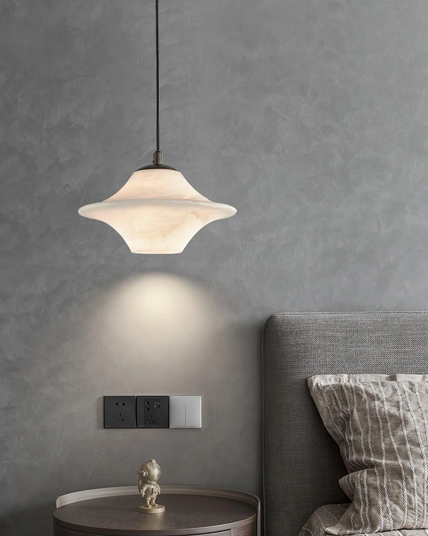 WOMO Flying Saucer Alabaster Pendant Light-WM2878 - Image 6