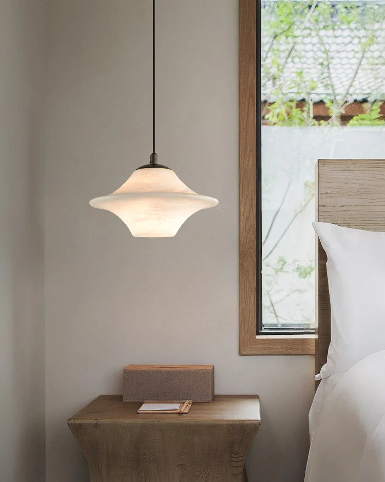 WOMO Flying Saucer Alabaster Pendant Light-WM2878 - Image 7